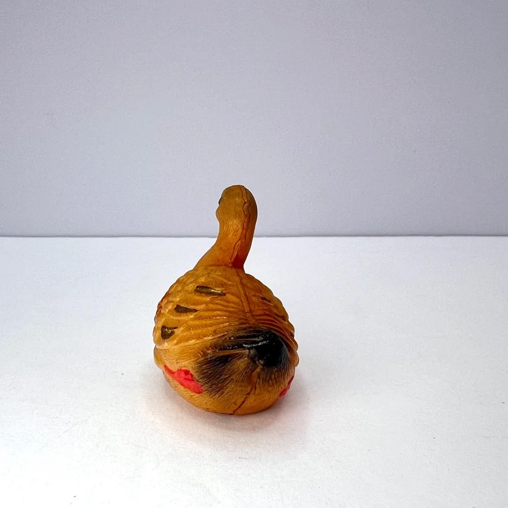 Antique Celluloid Miniature Duck Figurines 1930s Lot of 2 Toy Mallard Rattle‎